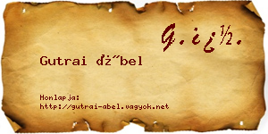 Gutrai Ábel névjegykártya